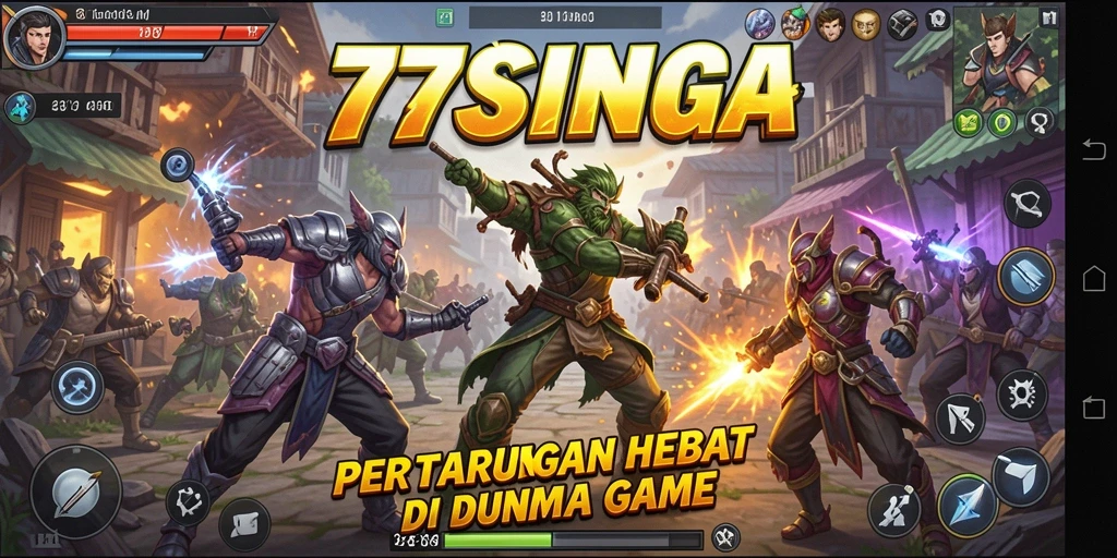 Gameplay seru dan pertarungan mendebarkan di 77SINGA.