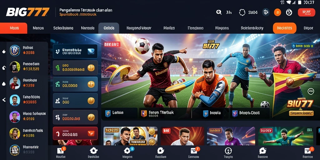 Tampilan menarik dari gameplay taruhan olahraga di BIG777.