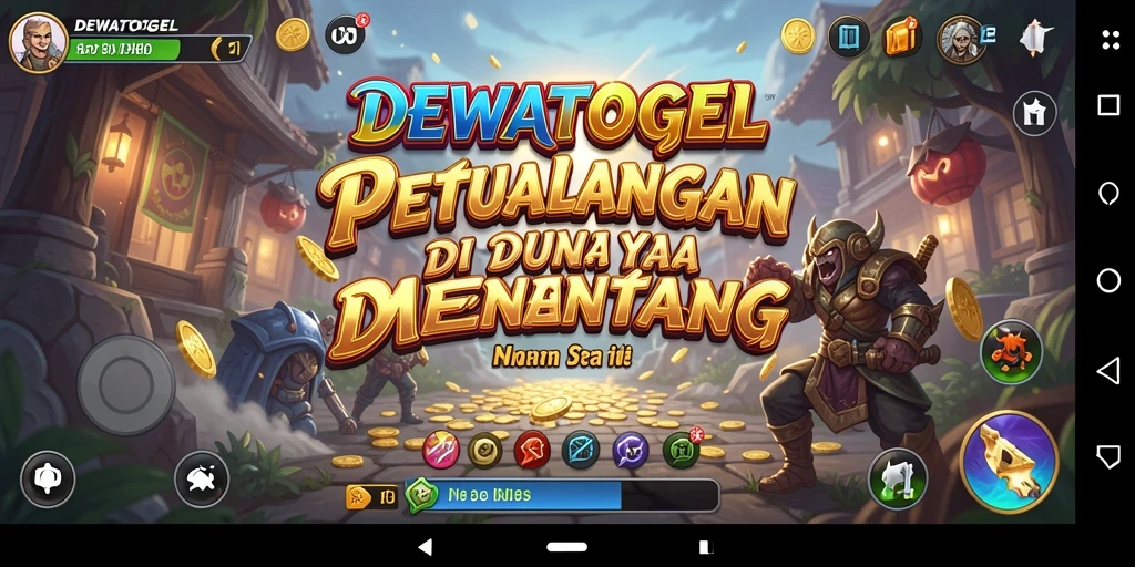 Tampilan gameplay DEWATOGEL yang penuh aksi dan petualangan.