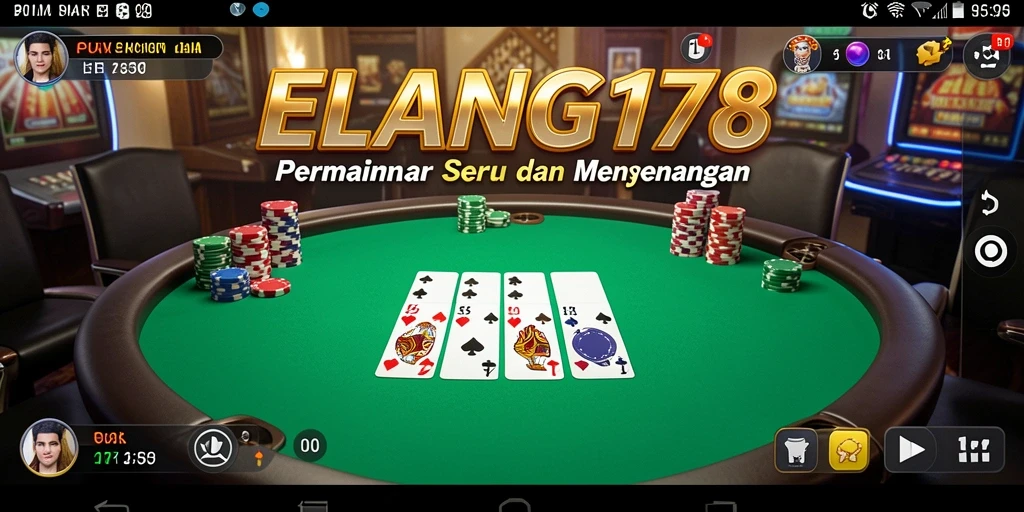 Screenshot gameplay ELANG178 yang menunjukkan momen seru Poker.