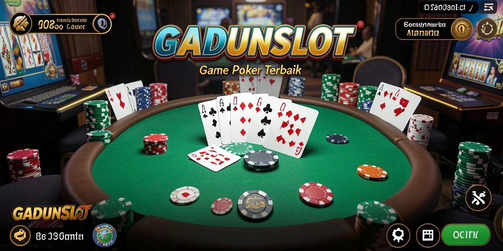 Tampilan game Poker GADUNSLOT yang menakjubkan dan mengasyikkan.