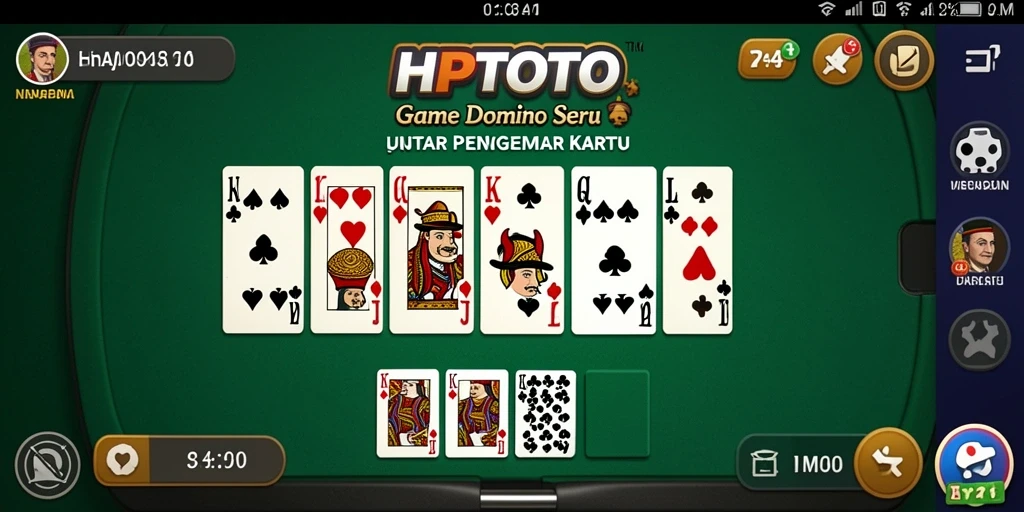 Screenshot gameplay HPTOTO yang menampilkan keseruan permainan Domino.