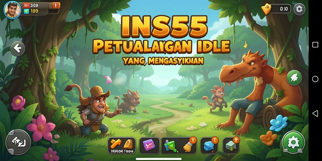 Screenshot gameplay INS55 menampilkan aktivitas santai dan menarik.