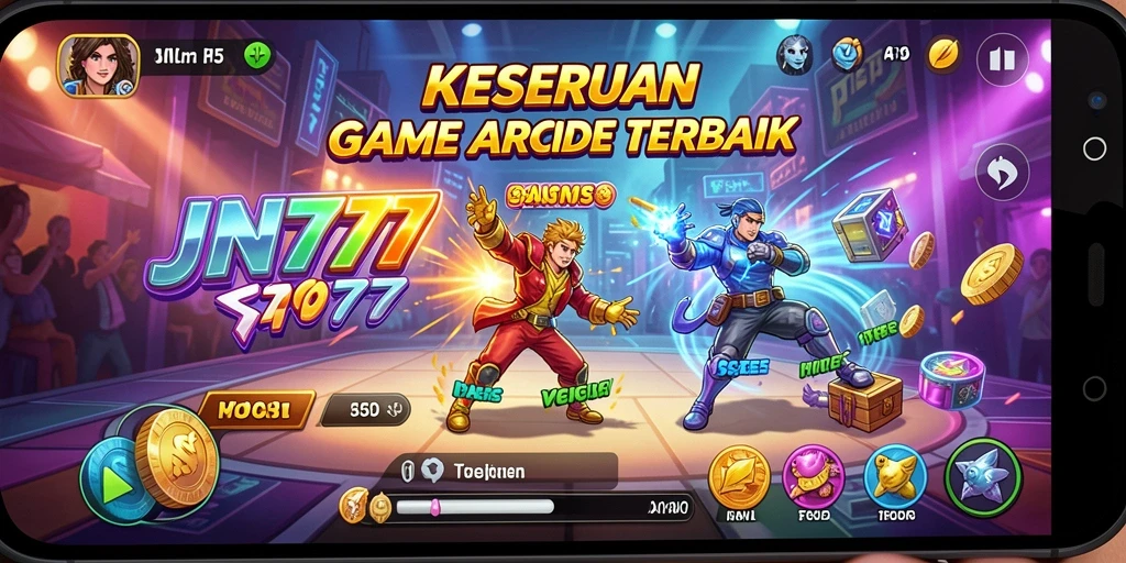 Tangkapan layar utama JNT777 dengan tindakan gameplay yang seru.
