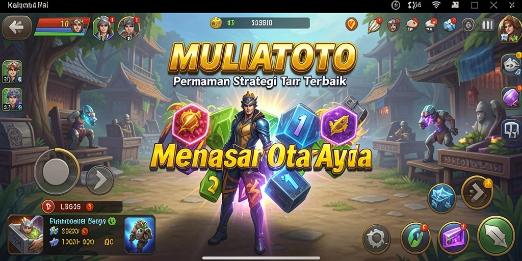 Screenshot utama MULIATOTO menampilkan pertarungan strategi yang mendebarkan.