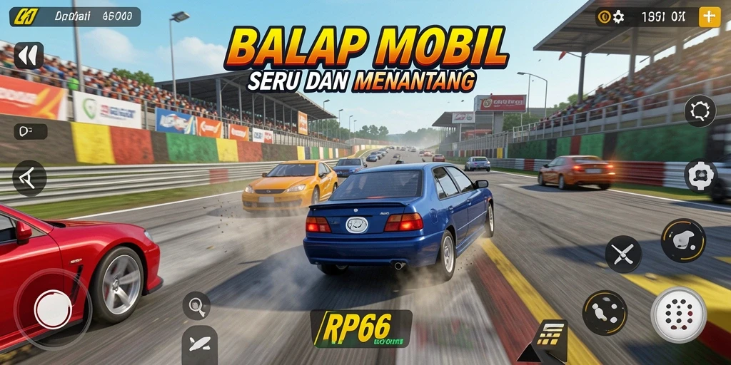 Gameplay seru dan menantang di dunia balap mobil.
