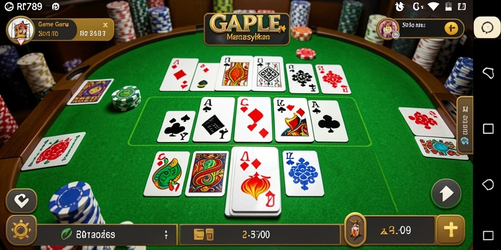 Screenshot gameplay Gaple yang seru dan interaktif.